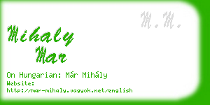 mihaly mar business card