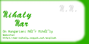 mihaly mar business card